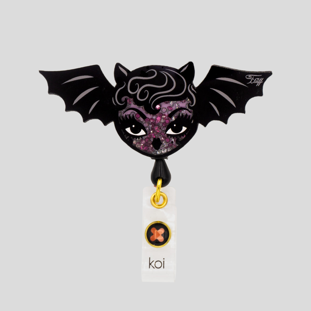 Vampire Bat Dolly Shaker Badge Reel
