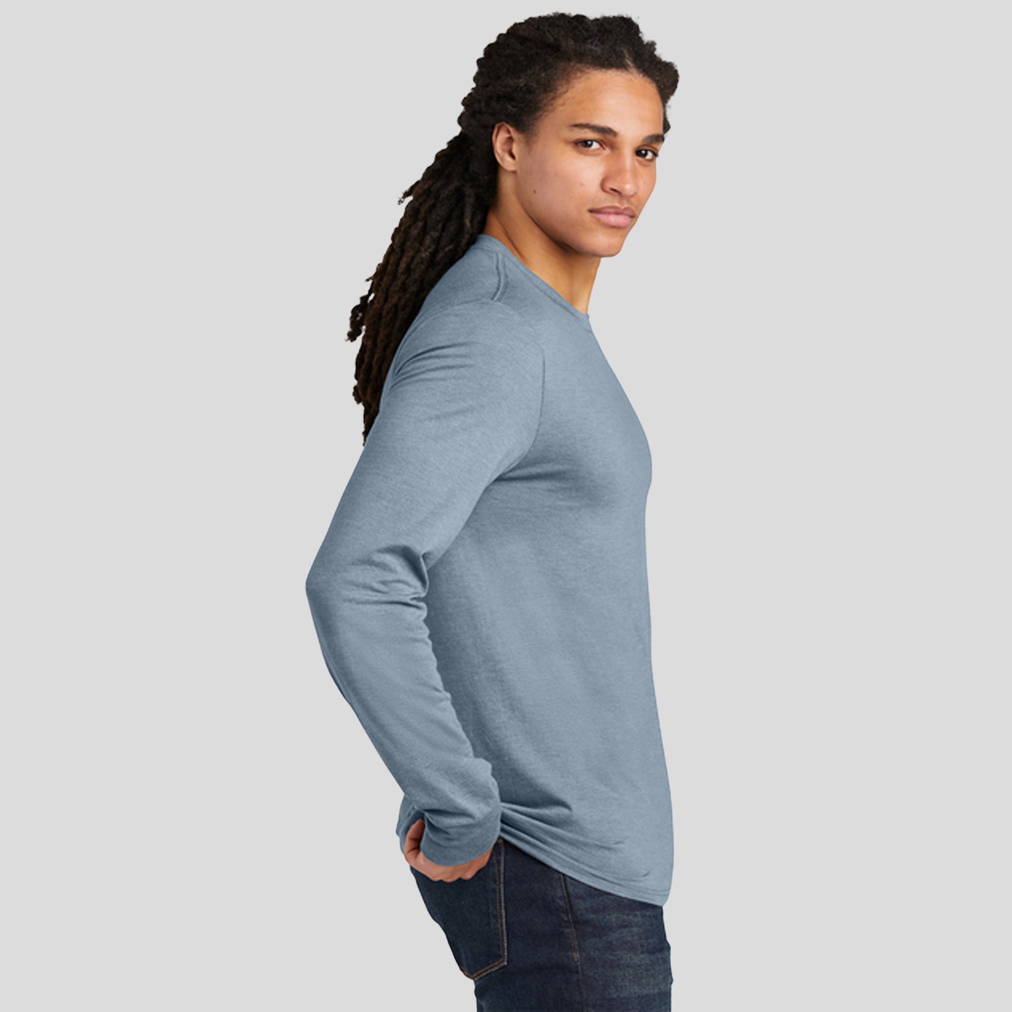 Perfect TriĀ® Long Sleeve Tee | Flint Blue Heather