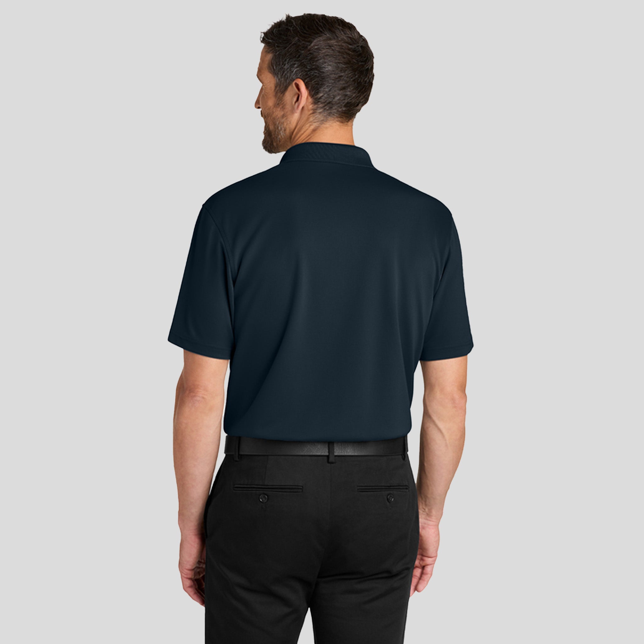 Men's Dry ZoneĀ® Stain-Release Grid Polo | Night Navy