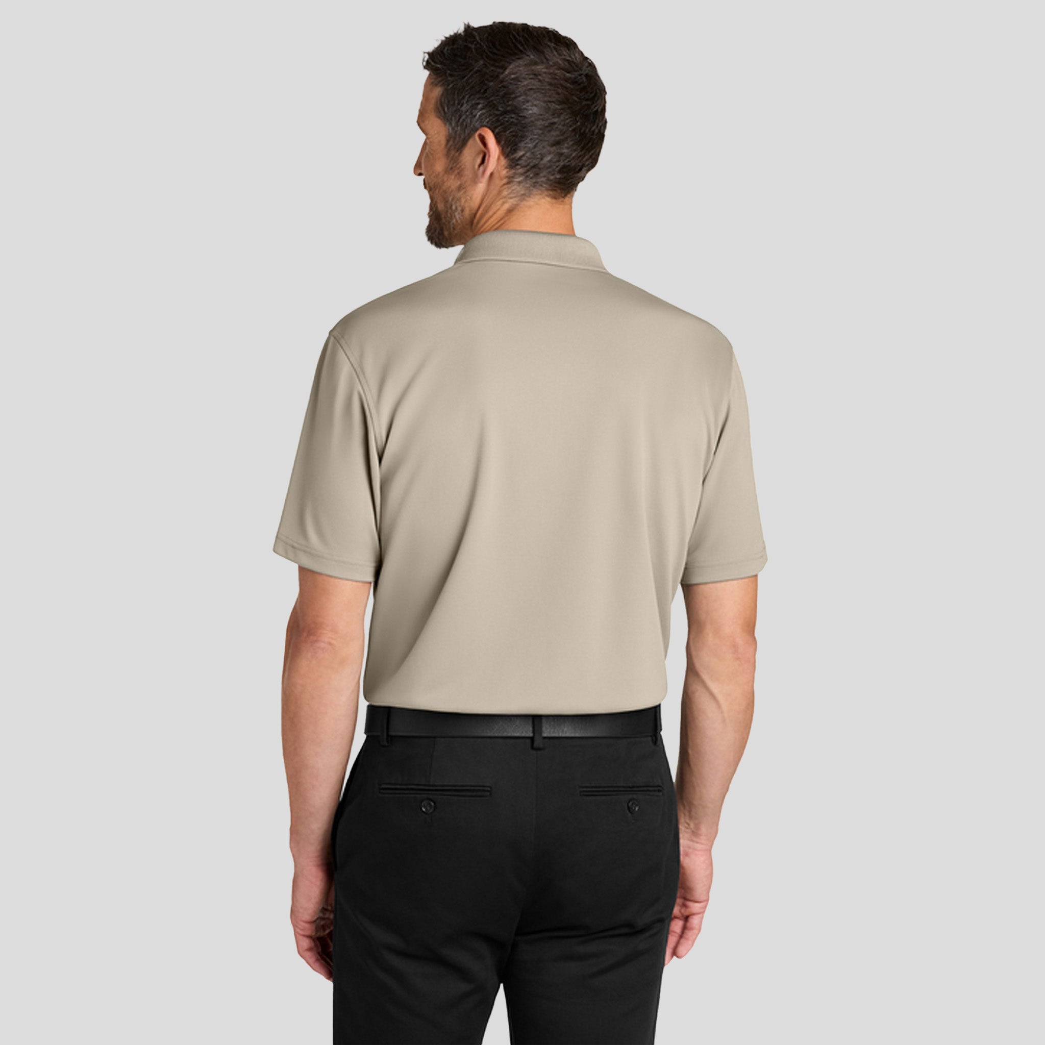 Men's Dry ZoneĀ® Stain-Release Grid Polo | Sahara