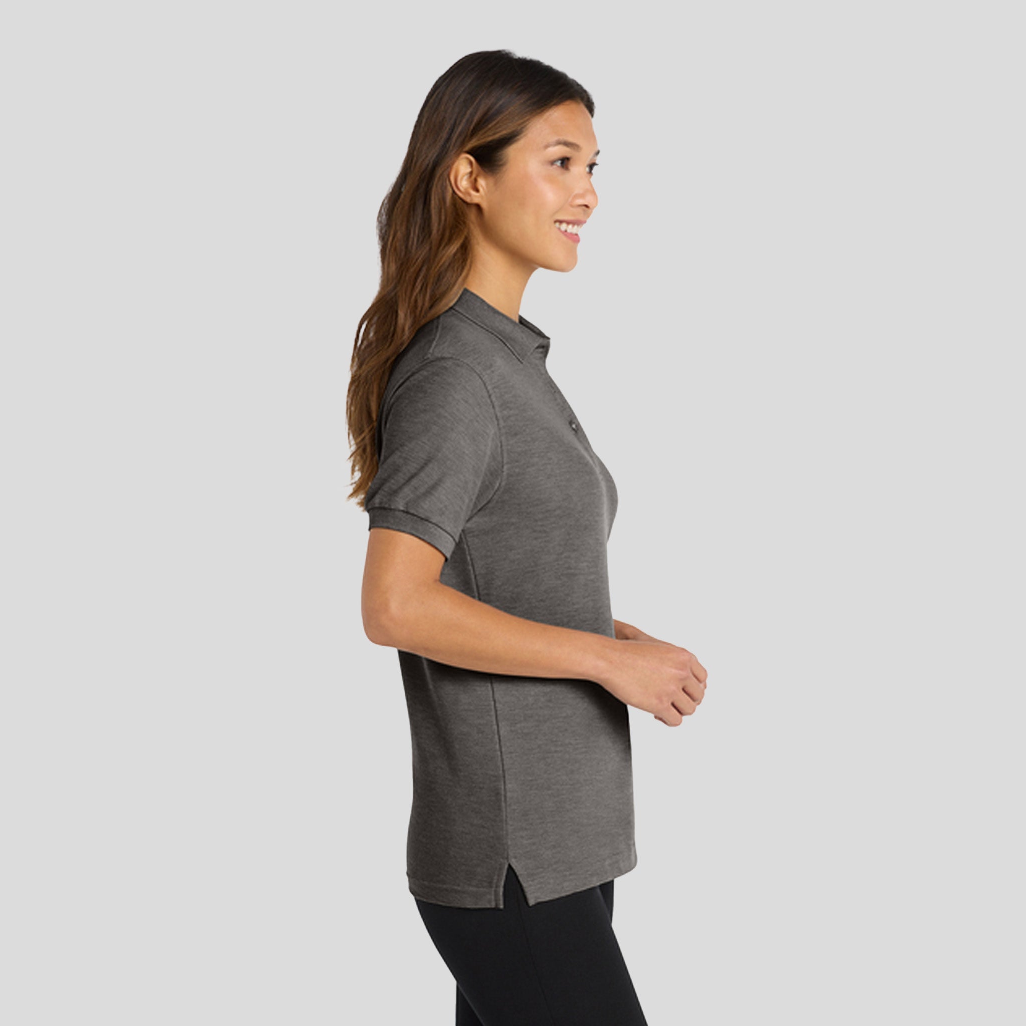 Women's Silk Touchâ„¢ Polo | Charcoal Heather Grey