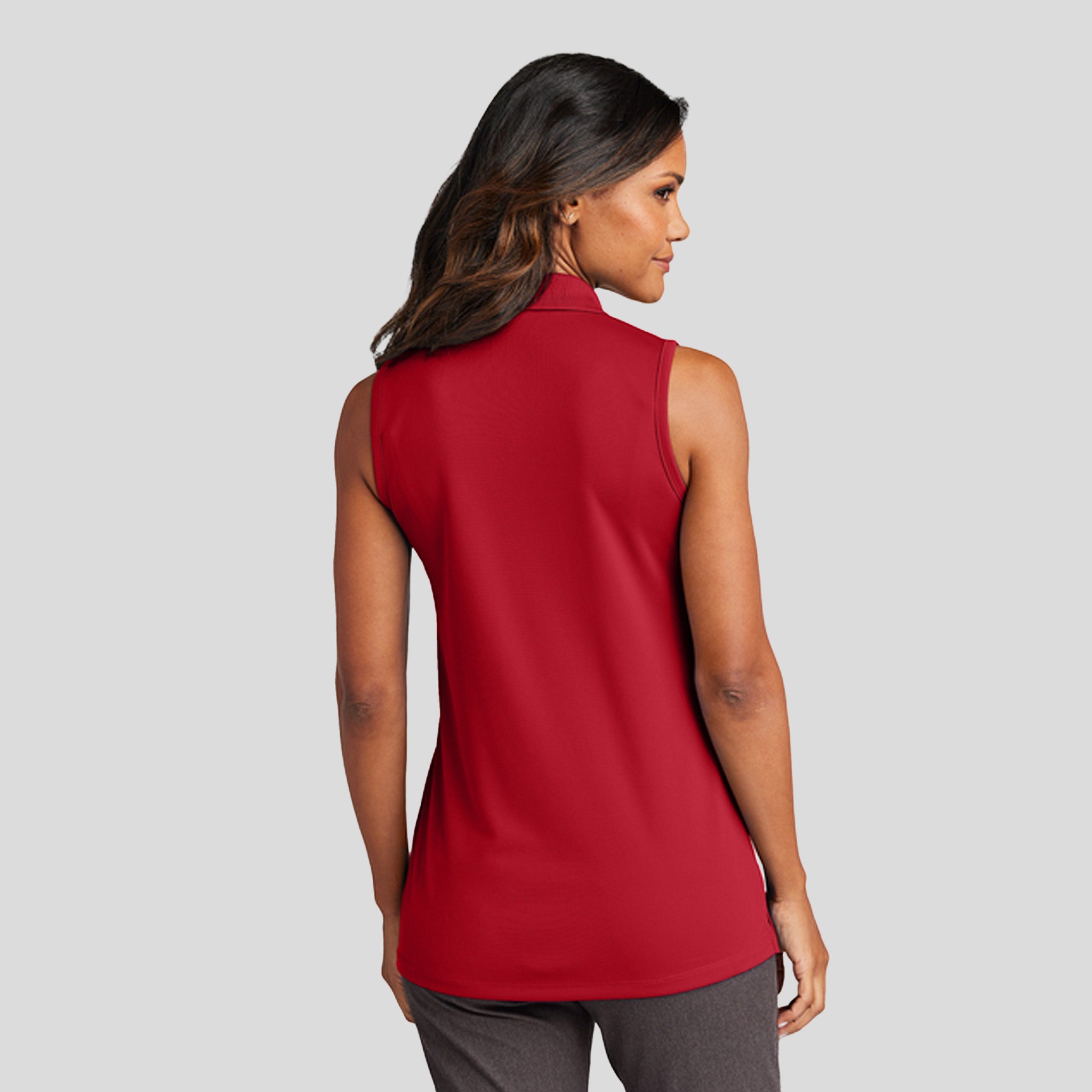 Women's Dry ZoneĀ® UV Micro-Mesh Sleeveless Polo | Rich Red