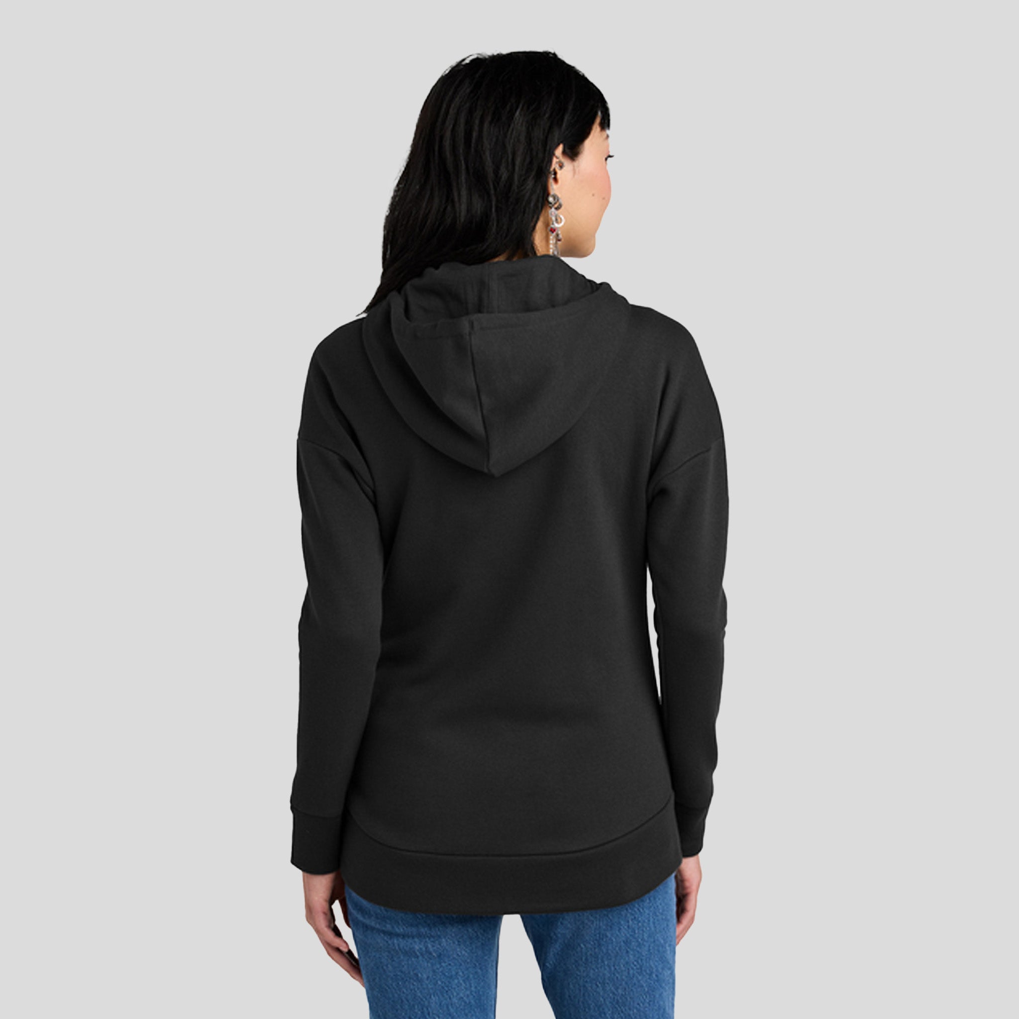 Women’s Perfect Weight® Fleece Drop Shoulder Full-Zip Hoodie | Jet Black