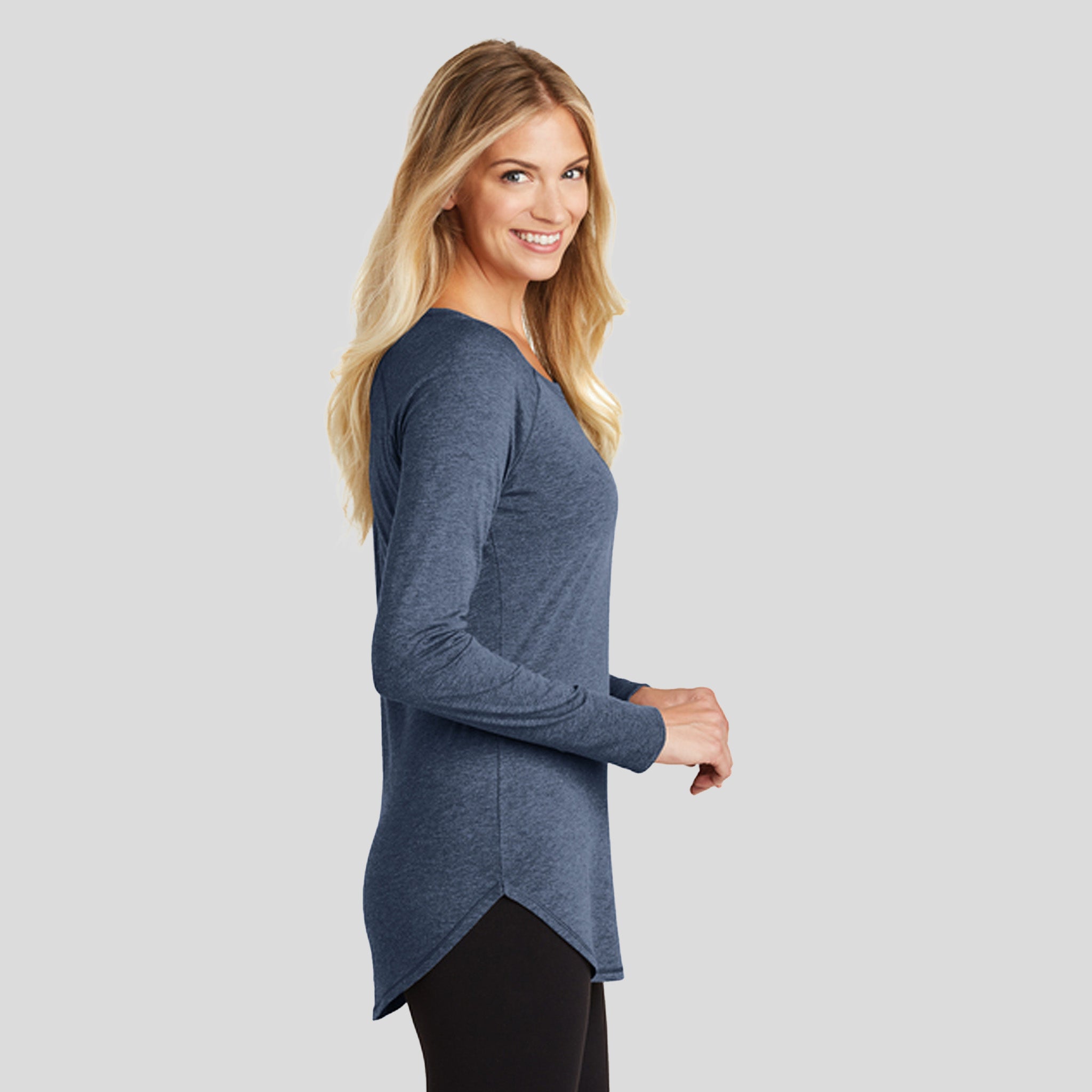 Women’s Perfect Tri ® Long Sleeve Tunic Tee | Navy Frost